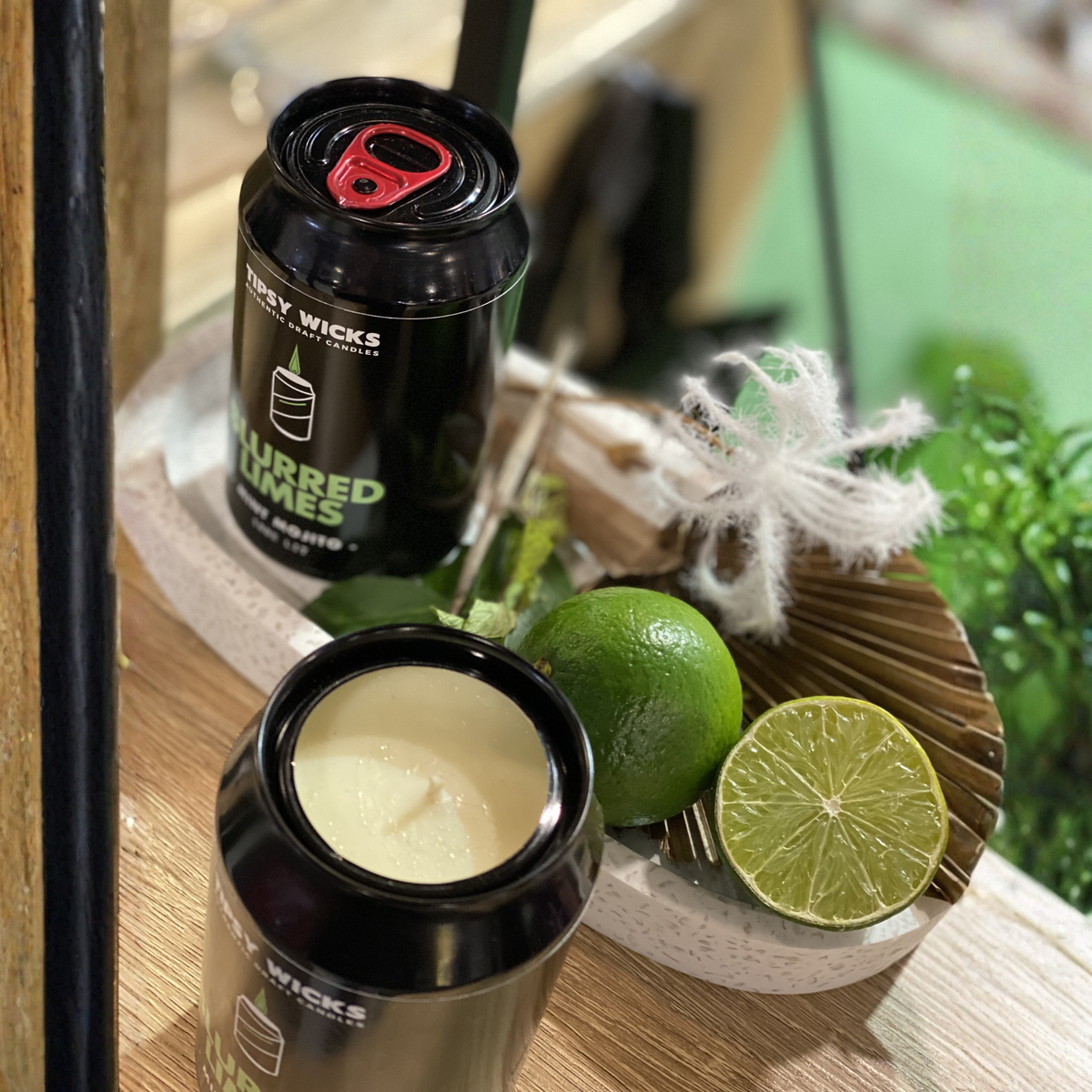 Tipsy Wicks Soy Wax Candle - Blurred Limes
