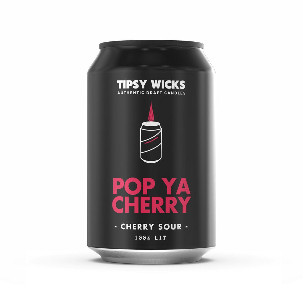 Tipsy Wicks Soy Wax Candle - Pop Ya Cherry