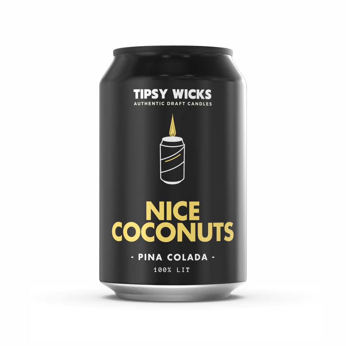 Tipsy Wicks Soy Wax Candle - Nice Coconuts