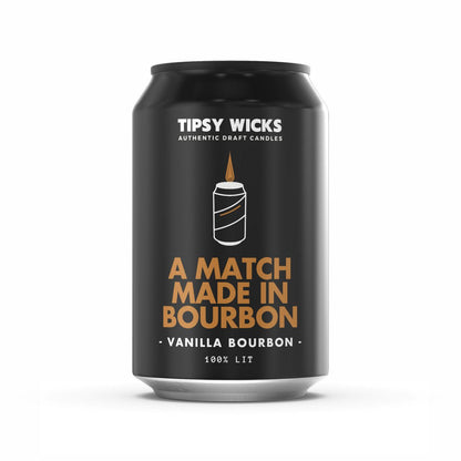 Tipsy Wicks Soy Wax Candle - Match Made in Bourbon