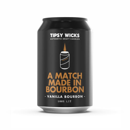 Tipsy Wicks Soy Wax Candle - Match Made in Bourbon